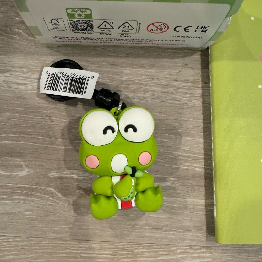 Sanrio Keroppi: Mini Bag with Stationary Set, Bag Charm, Notebook, Stickers NEW - Picture 2 of 7